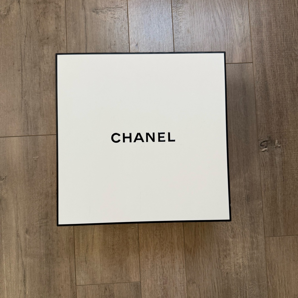 Classic Chanel White Box with Black Lettering